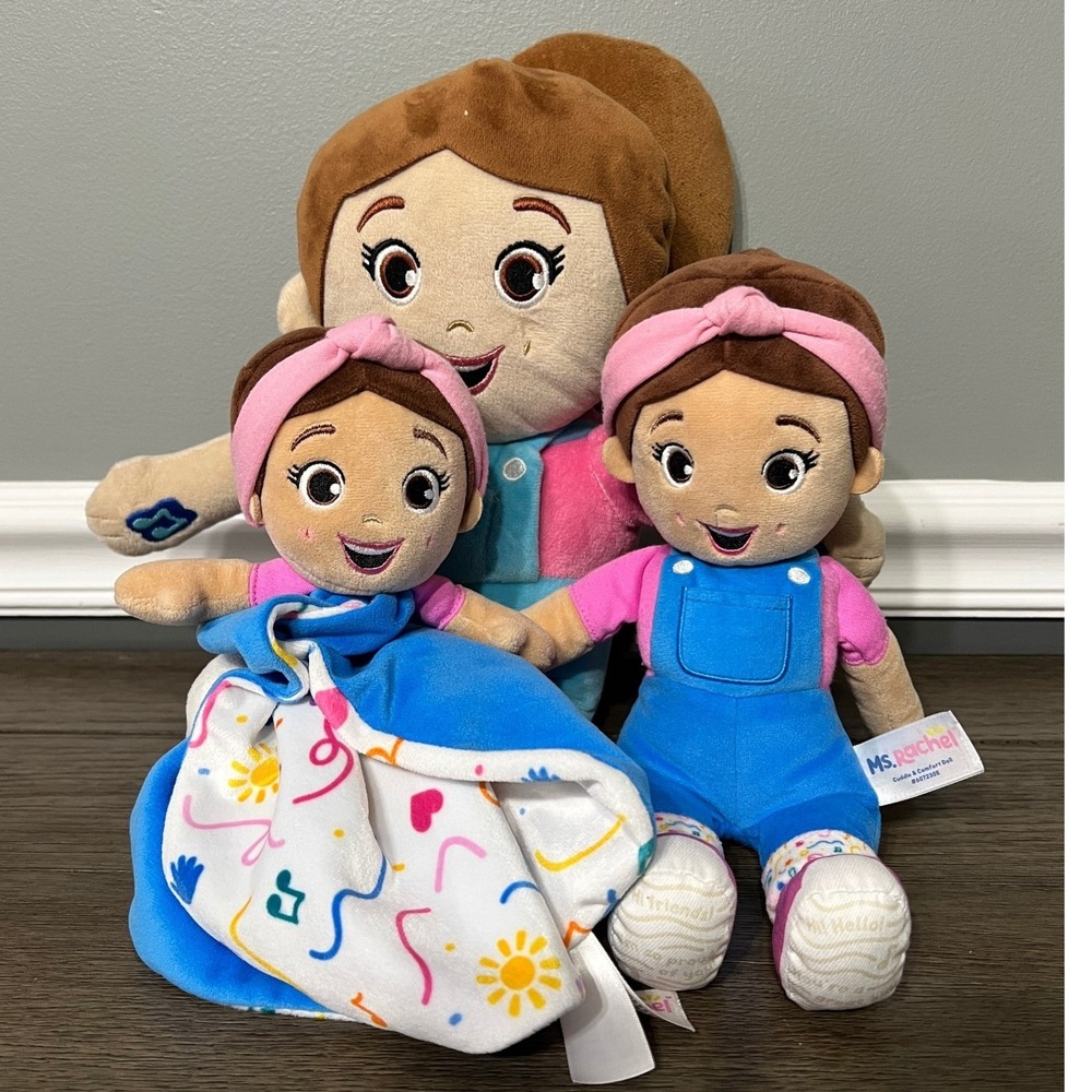 Ms Rachel‎ Plush Doll Set 3 Figuresl Educational TV Show Kids Toy
